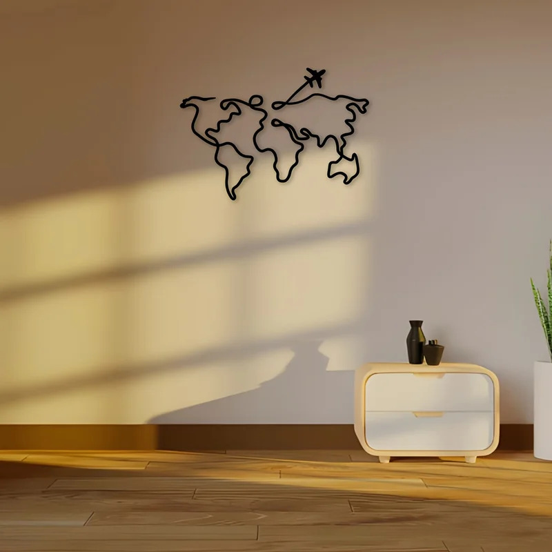 Office Furniture World - 1PC 아트 데코 스타일 금속 벽