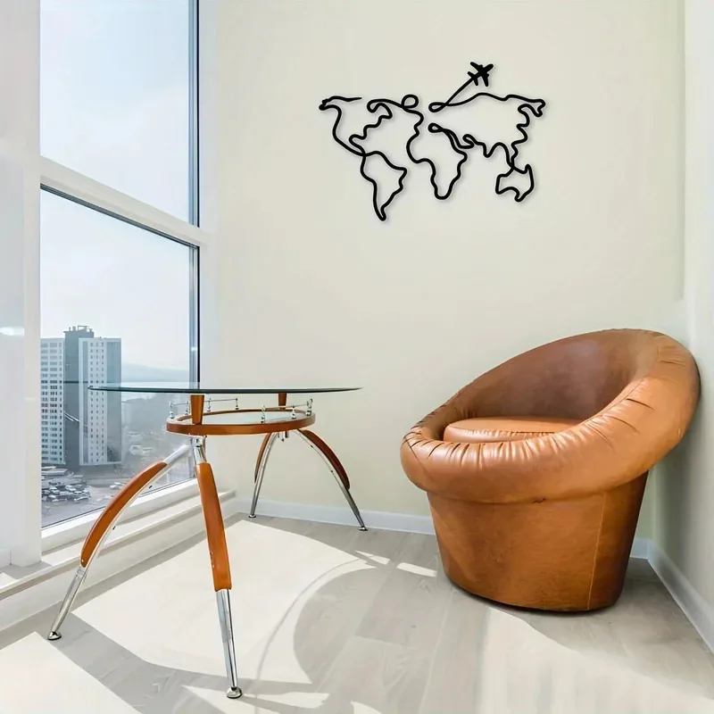 Office Furniture World - 1PC 아트 데코 금속 벽 조각