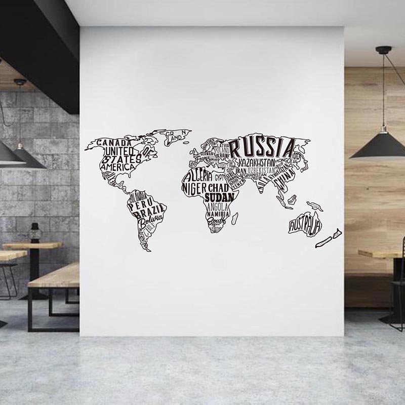 대형 세계지도 콜라주 벽 스티커 사무실 교실 세계지도  - Office Furniture World 리뷰 및 가격