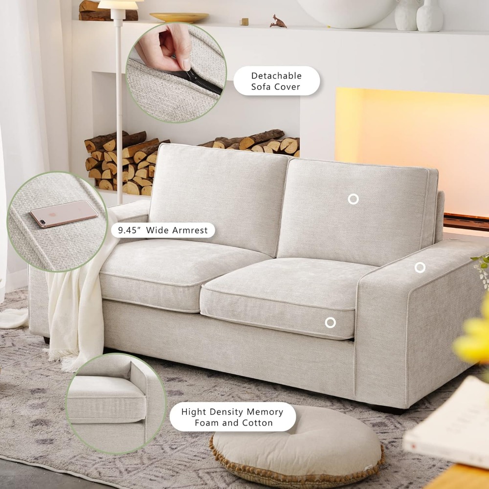 88인치 모던 소파, 셔닐 소파 거실, 사각 팔걸이 탈 - Office Furniture Removal 리뷰 및 가격