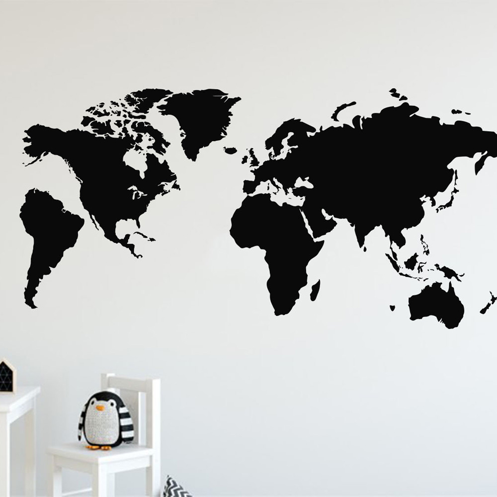 2021 새로운 세계지도 벽 스티커 사무실 장식 거실  - Office Furniture World 리뷰 및 가격